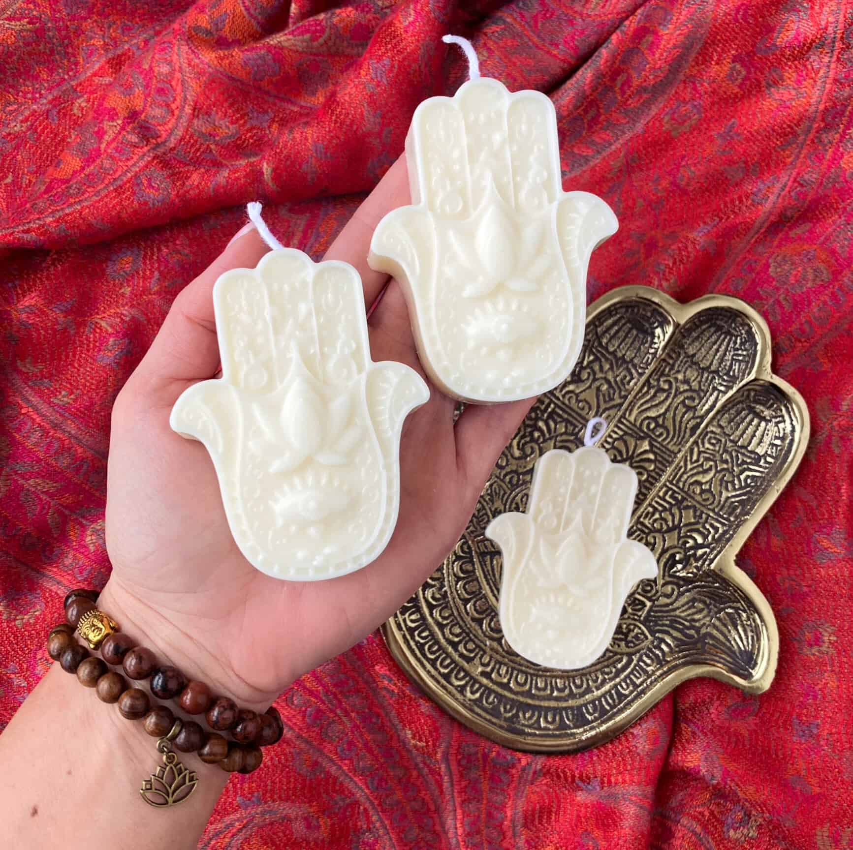 Hamsa kéz gyertya