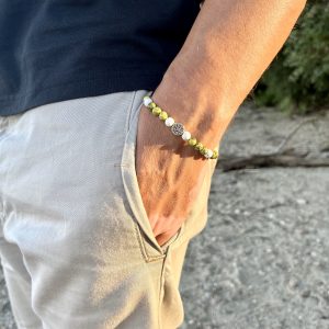 Chita szerpentin és magnezit karkötő