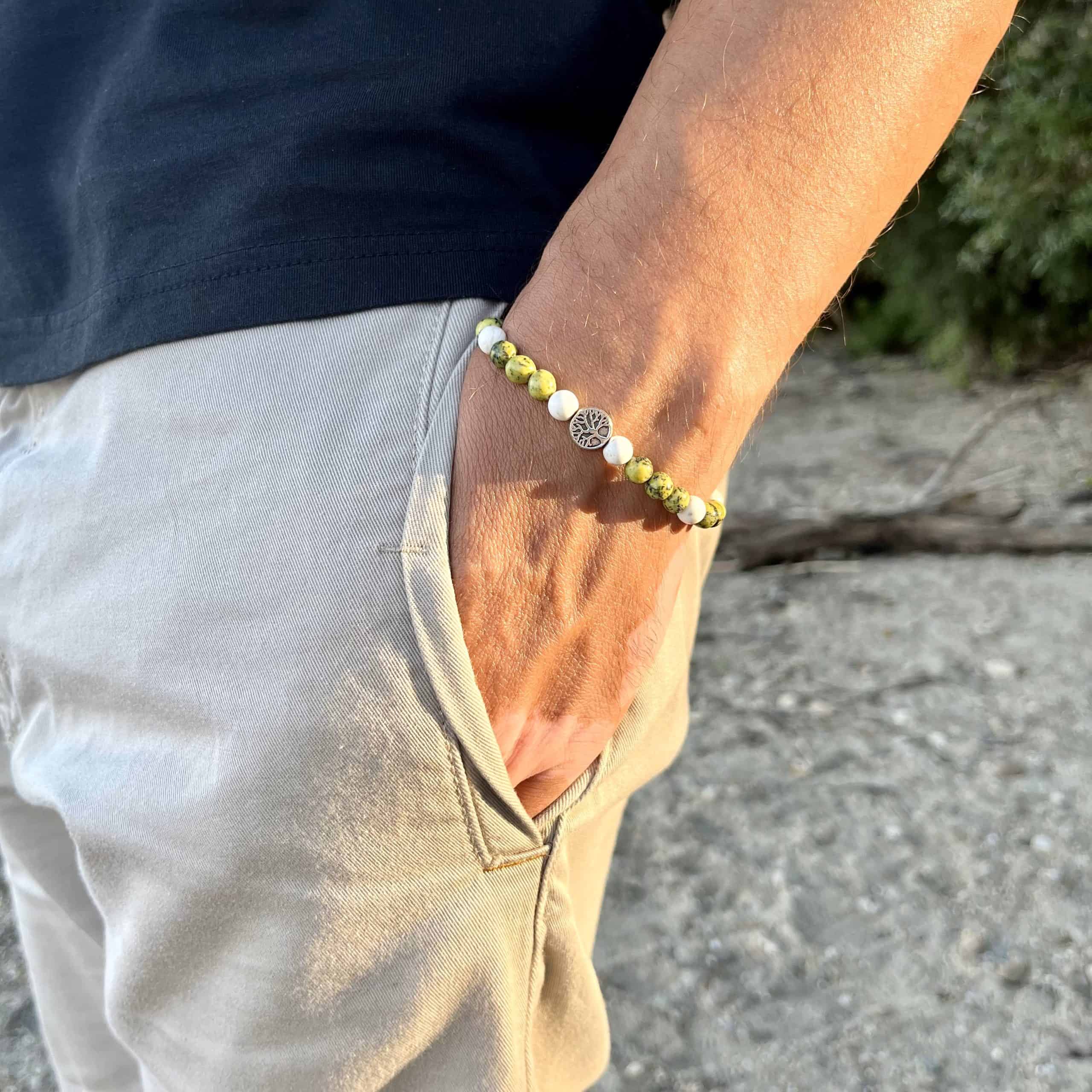 Chita szerpentin és magnezit karkötő