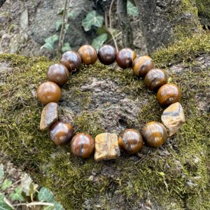 Tigrisvas és nyers tigrisszem karkötő