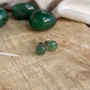 Aventurin fülbevaló nemesacél szerelékkel